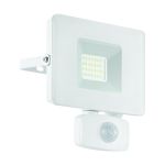 Eglo Vægbelysning Faedo 3 Aluminium Hvid 21W 2300lm - 850 Kold Hvid | IP44 - Bevægelsessensor