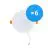 Fordelspakke 6x Bright Choice LED Downlight 12W 1080lm 120D - 840 Kold Hvid | Udsnit 115mm - Erstatter 1x18W